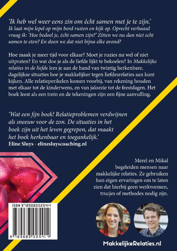 Achterkant van Makkelijke relaties in de liefde