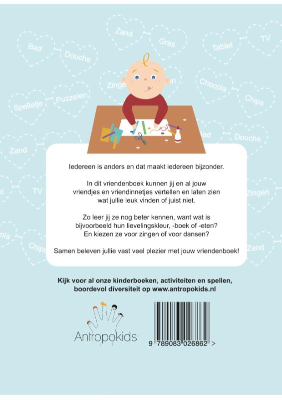 Achterkant van Mijn vriendenboek