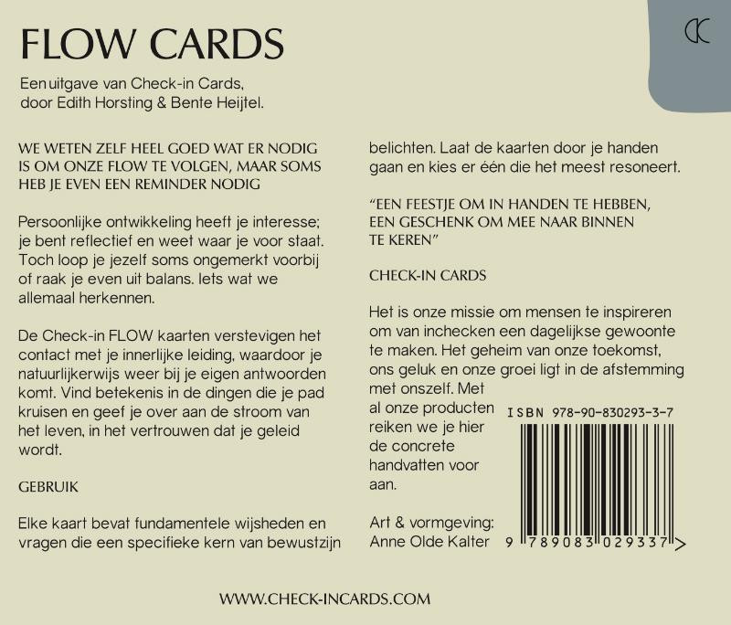 Achterkant van Flow Cards