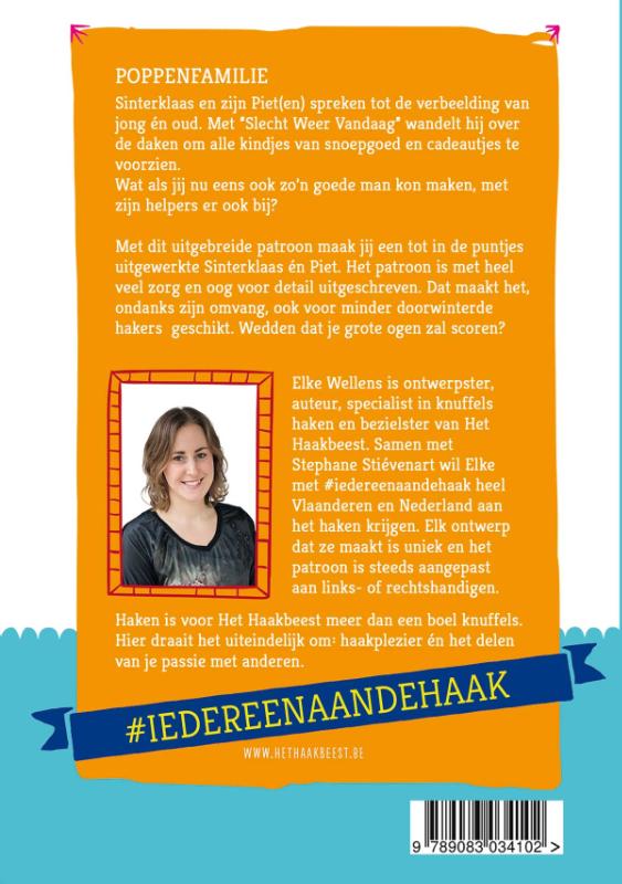 Achterkant van Sinterklaas en Piet
