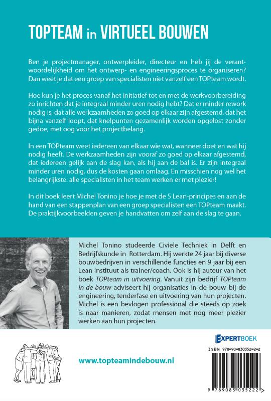 Achterkant van Topteam in virtueel bouwen