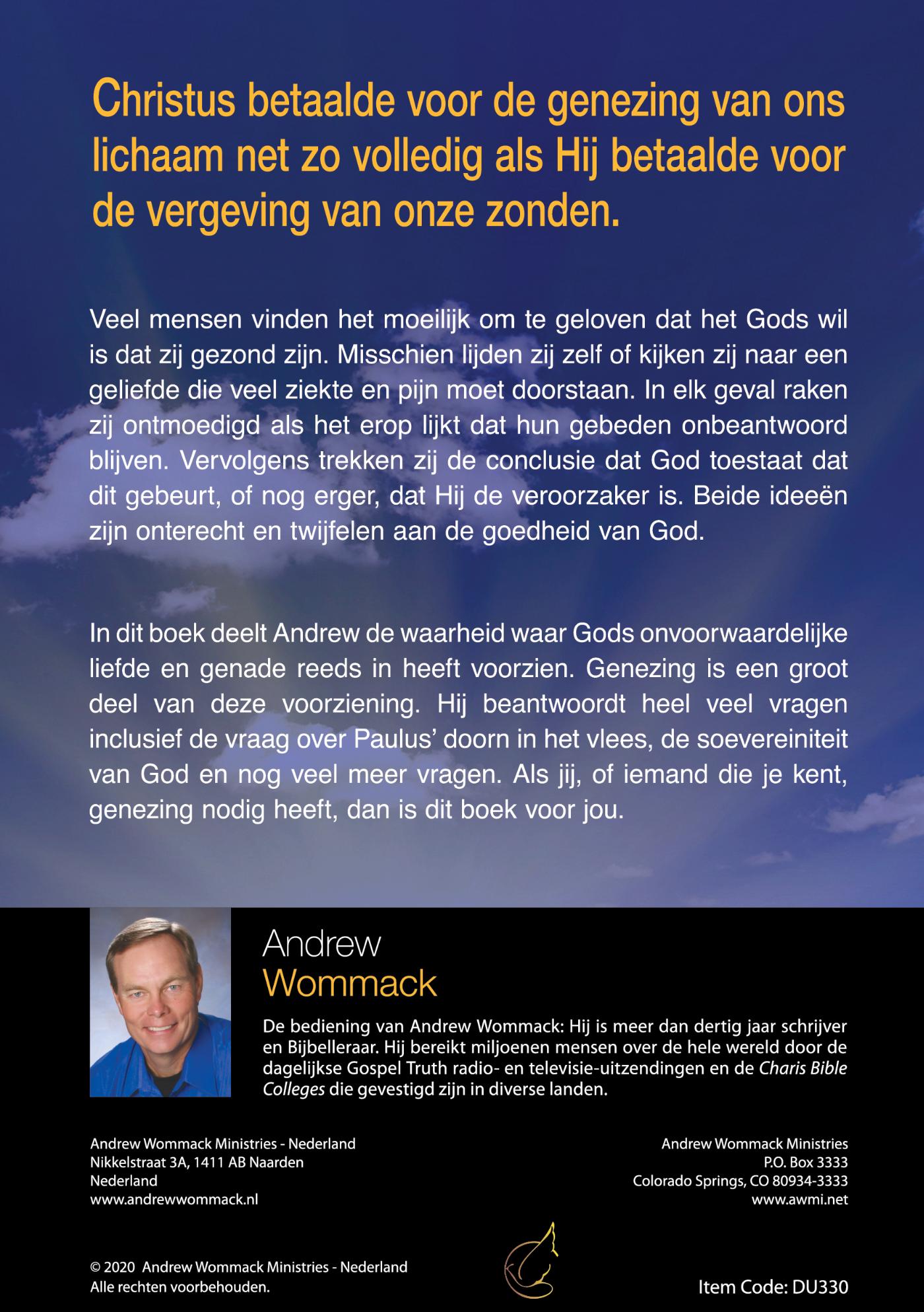 Achterkant van God wil dat je gezond bent