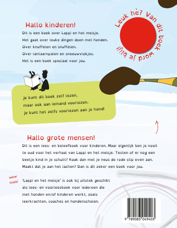 Achterkant van Lappi en het meisje