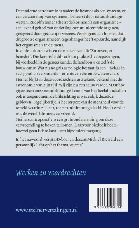 Achterkant van De sterrenwereld en de mens