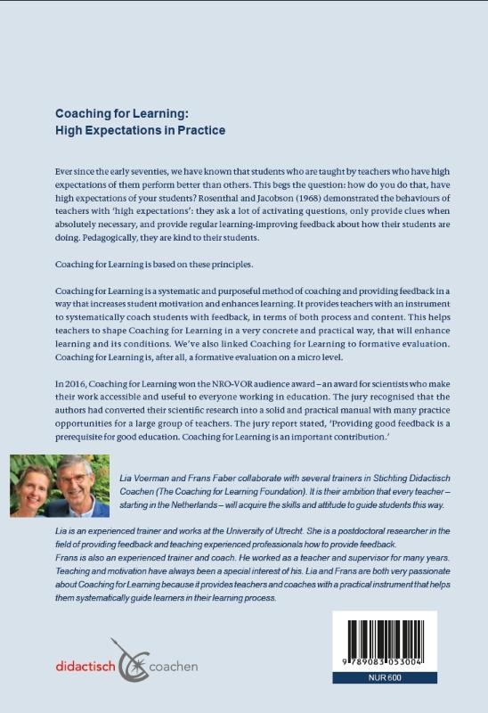 Achterkant van Coaching for Learning