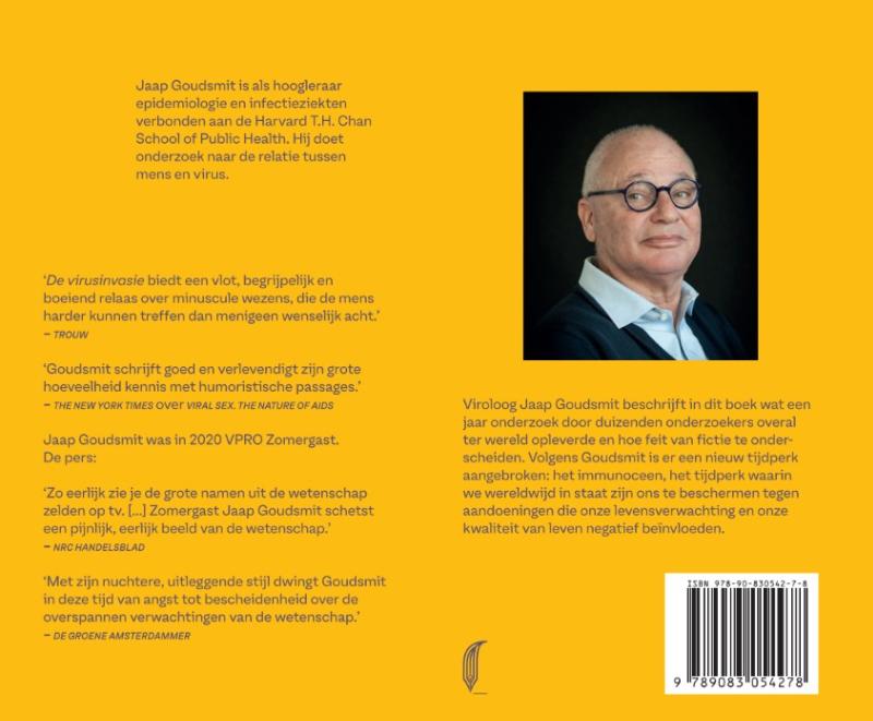 Achterkant van Vrij van corona