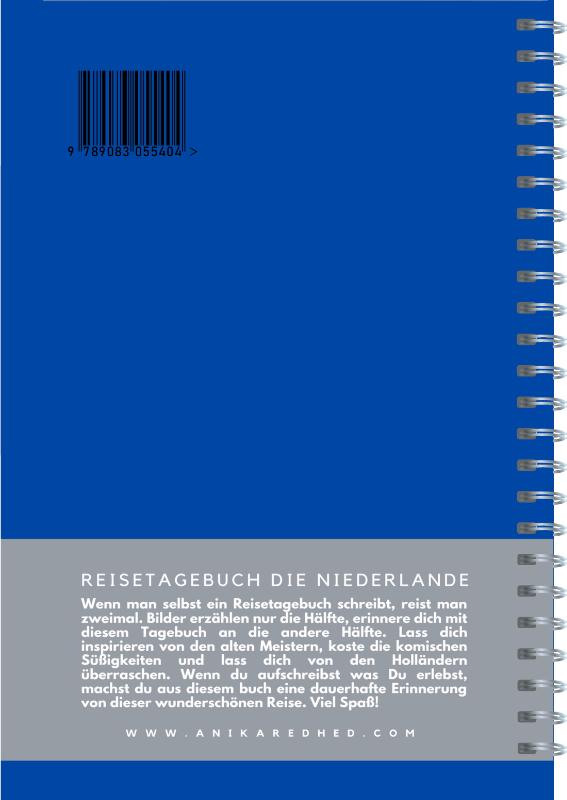 Achterkant van Reisetagebuch für Die Niederlande