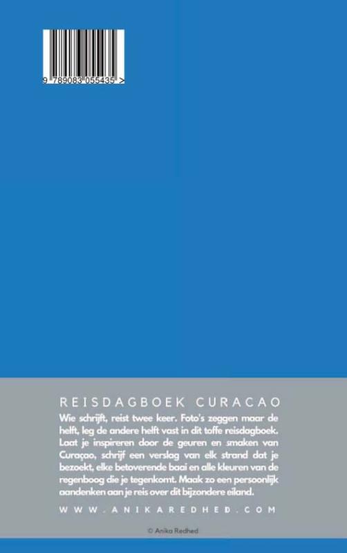 Achterkant van Reisdagboek Curacao