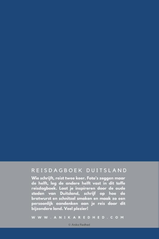 Achterkant van Reisdagboek Duitsland