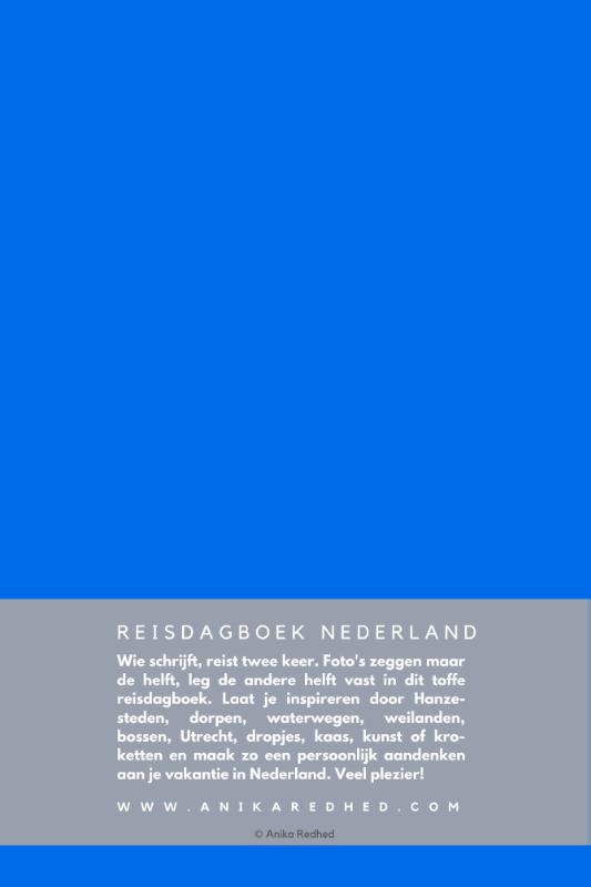 Achterkant van Reisdagboek Nederland