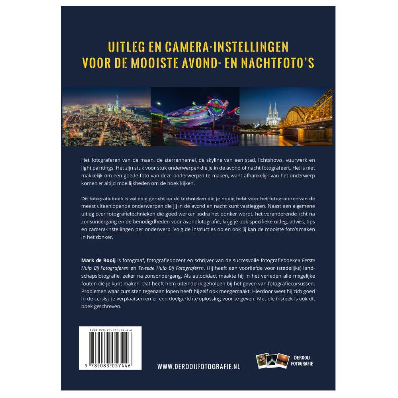 Achterkant van Het handboek voor avond- en nachtfotografie
