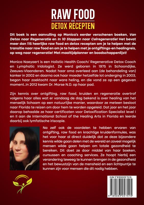 Achterkant van Raw Food en Detox Recepten
