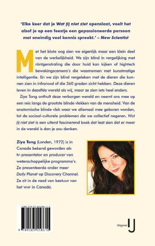 Achterkant van Wat jij niet ziet