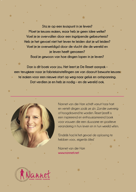 Achterkant van Reset Jezelf!