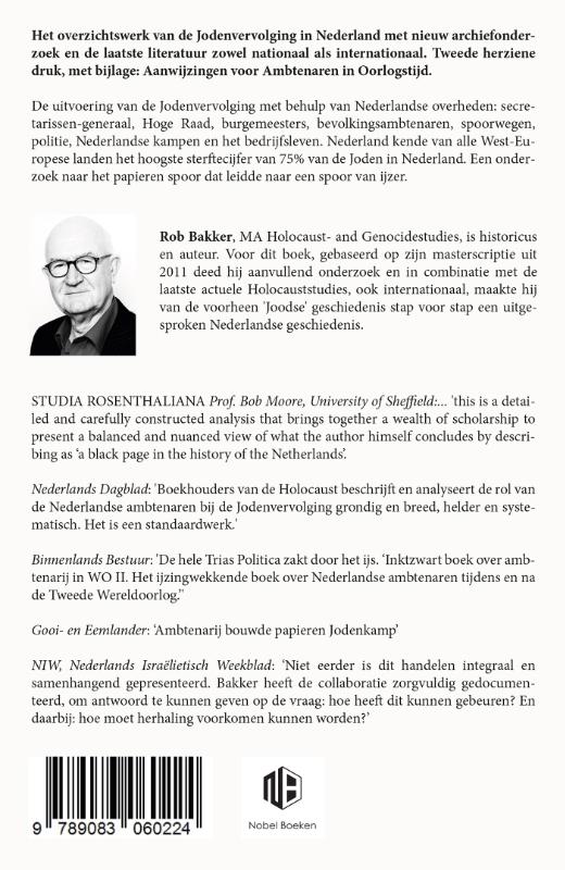 Achterkant van Boekhouders van de Holocaust