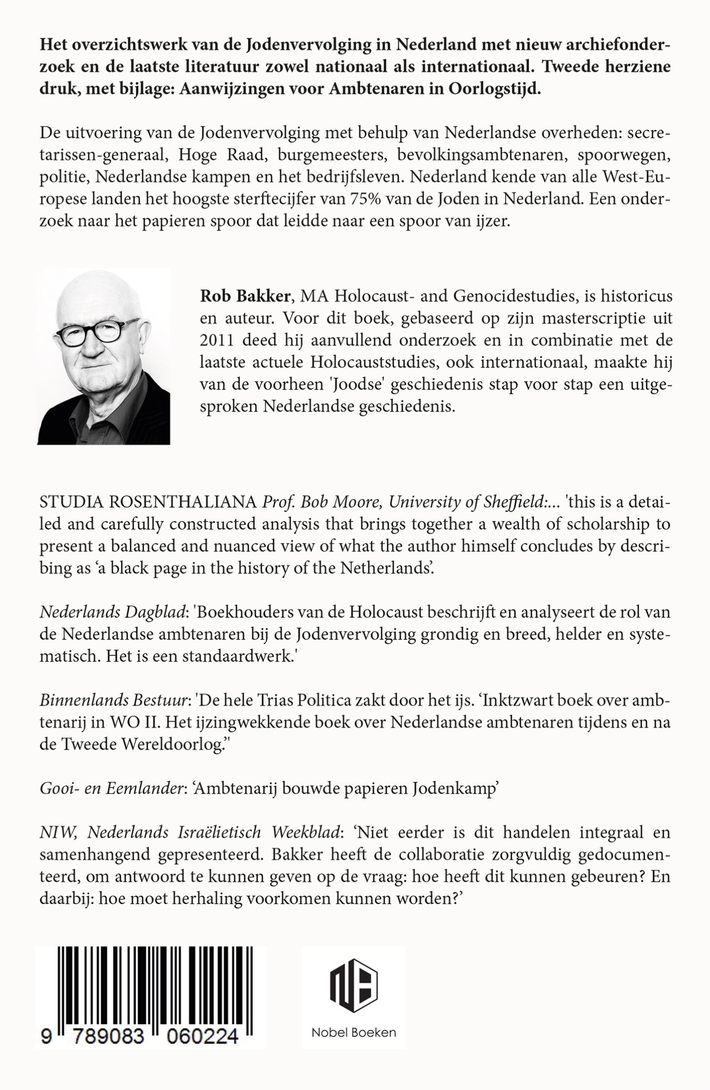 Achterkant van Boekhouders van de Holocaust