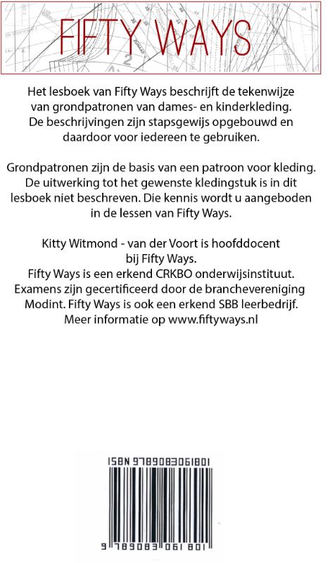 Achterkant van Grondpatronen voor costumière en coupeuse