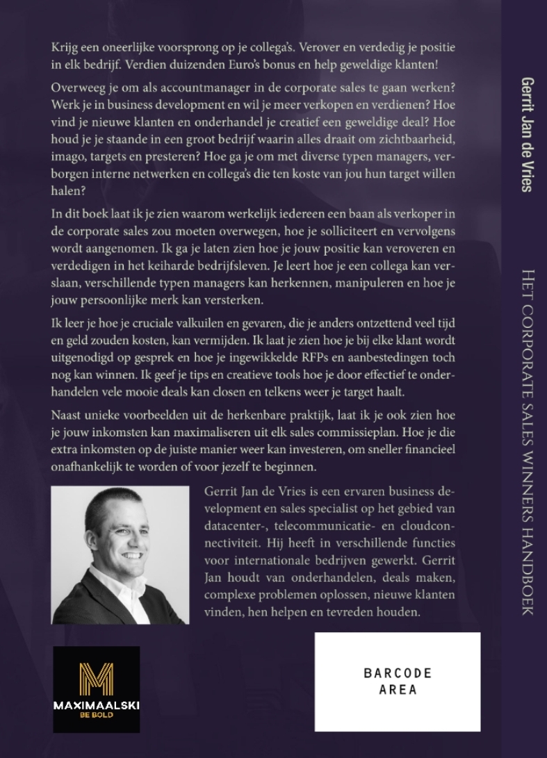 Achterkant van Het corporate sales winners handboek