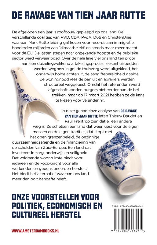 Achterkant van De ravage van tien jaar Rutte