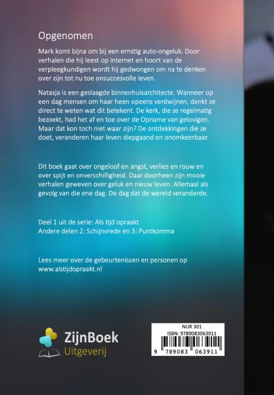 Achterkant van Opgenomen