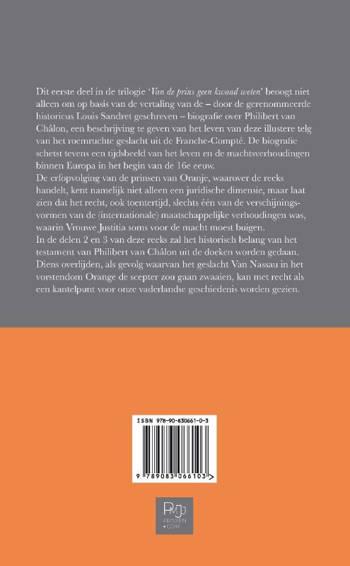 Achterkant van Philibert van Châlon, prins van Oranje