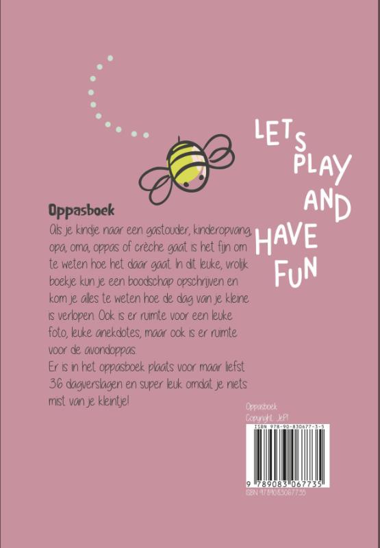 Achterkant van Oppasboek