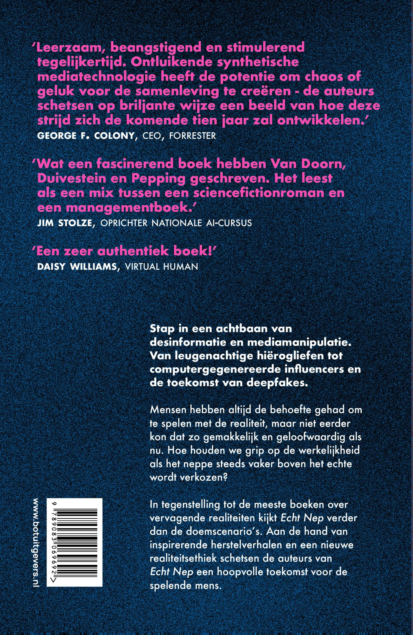 Achterkant van Echt Nep
