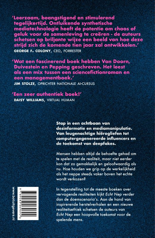 Achterkant van Echt nep