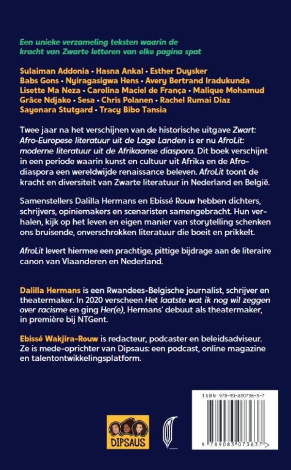 Achterkant van AfroLit