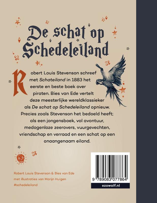 Achterkant van De schat op Schedeleiland (Schateiland)