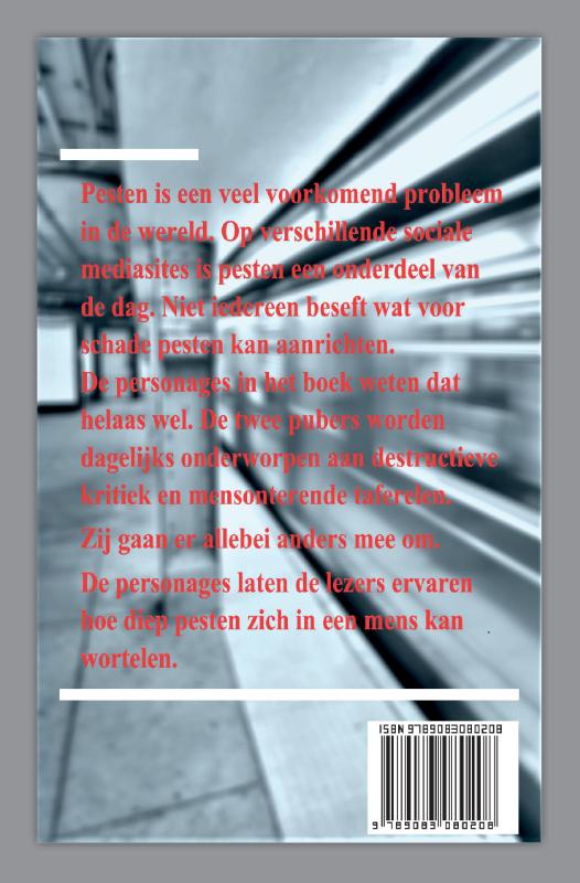 Achterkant van Pesten Beschadigd