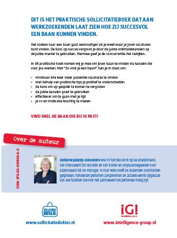 Achterkant van Zo vind je een baan