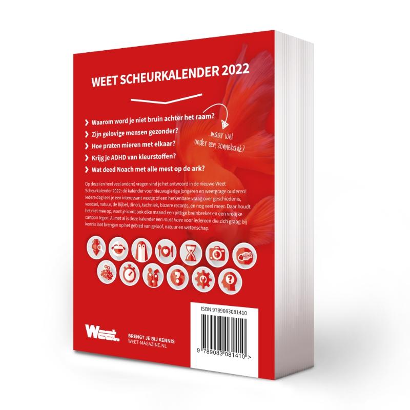 Achterkant van Weet Scheurkalender 2022