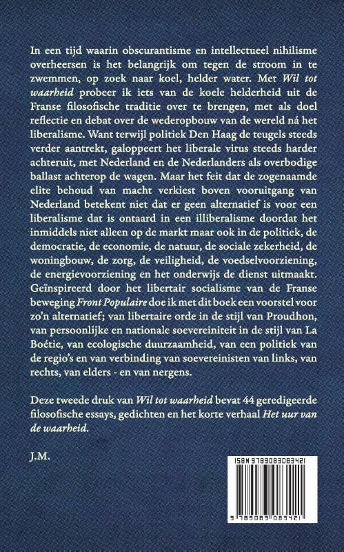 Achterkant van Wil tot waarheid