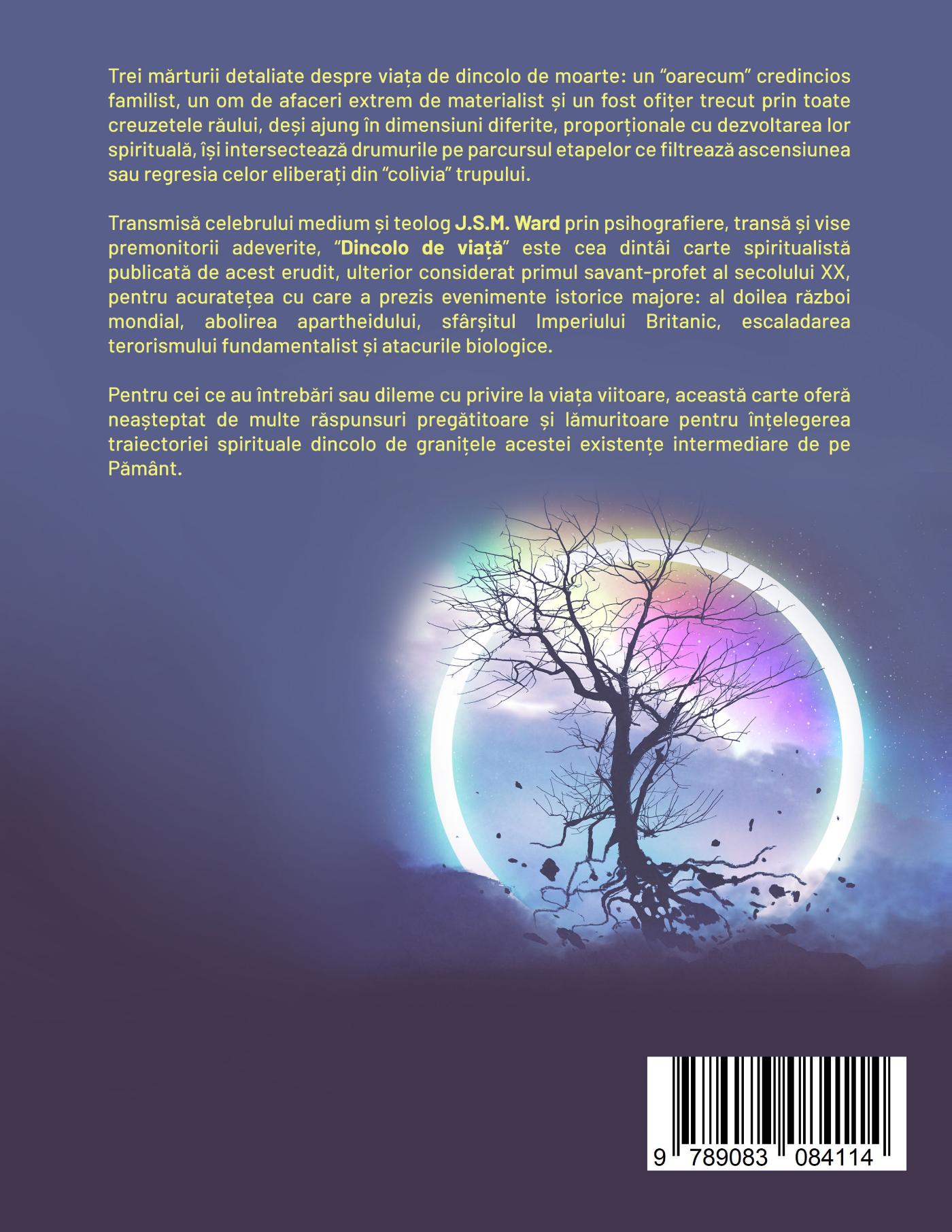 Achterkant van DINCOLO DE VIAȚĂ