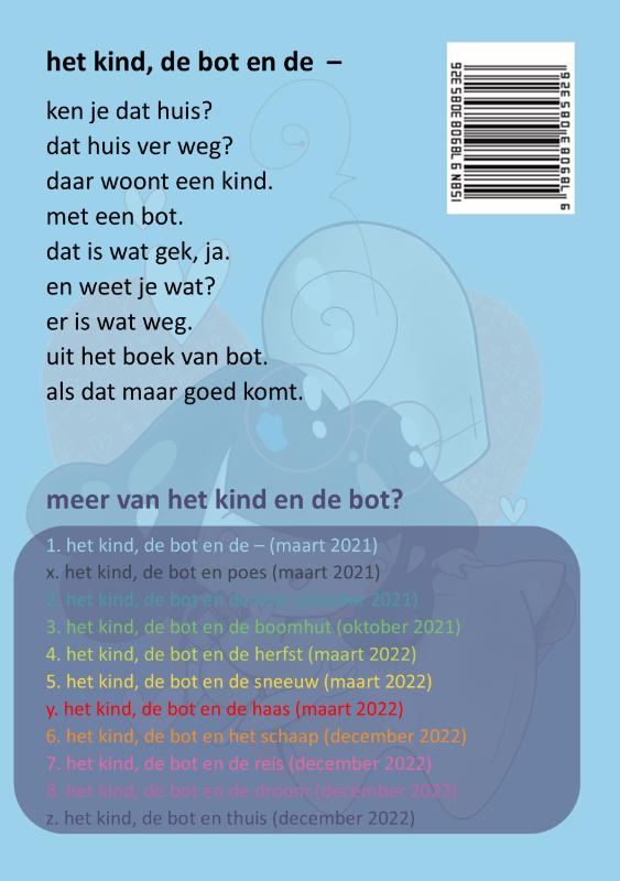 Achterkant van het kind, de bot en de –