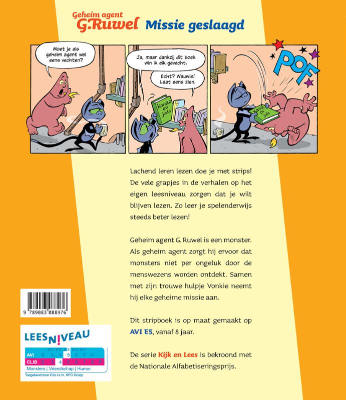 Achterkant van Missie geslaagd