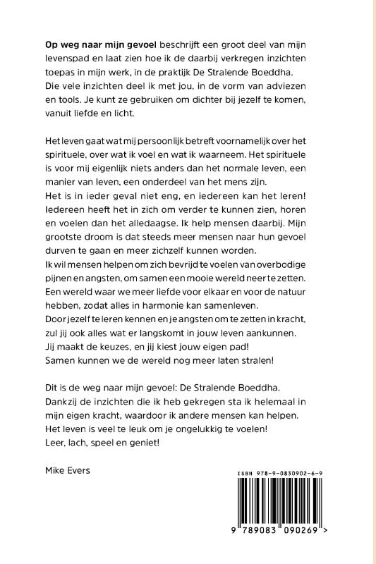 Achterkant van Op weg naar mijn gevoel
