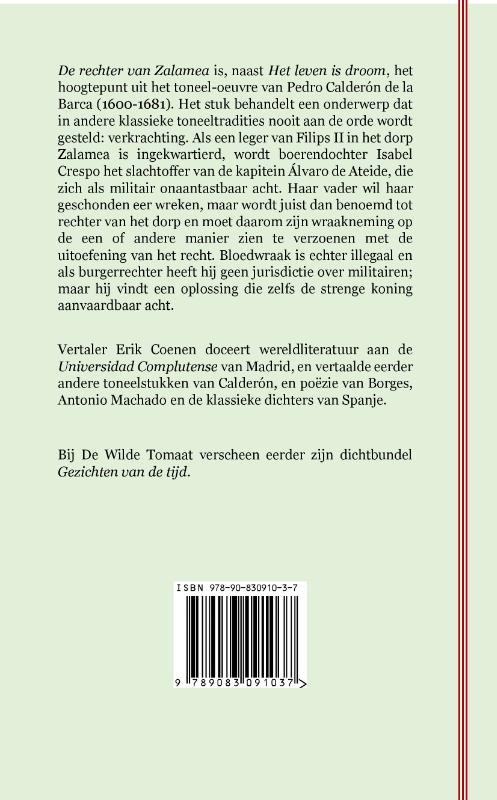 Achterkant van De rechter van Zalamea