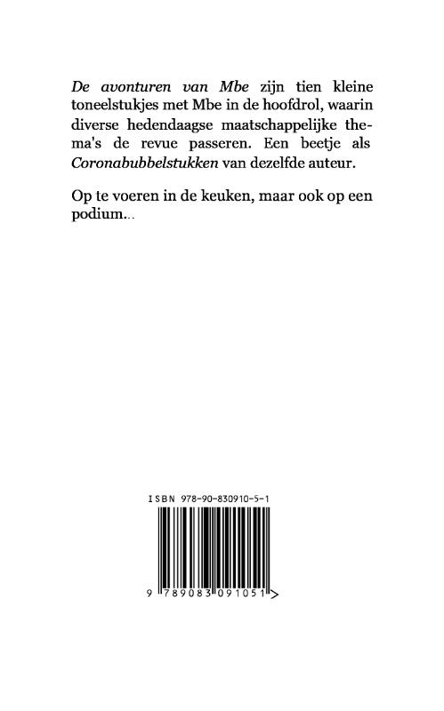 Achterkant van De avonturen van Mbe