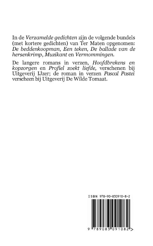 Achterkant van Verzamelde gedichten