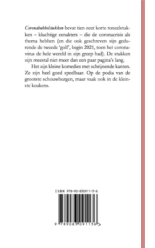 Achterkant van Coronabubbelstukken