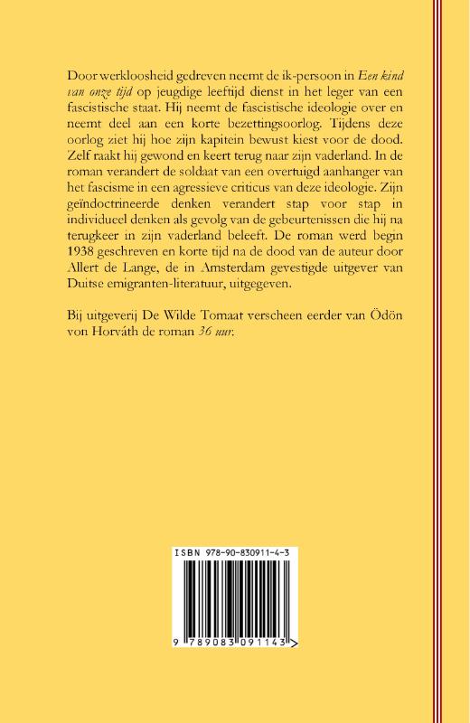 Achterkant van Een kind van onze tijd