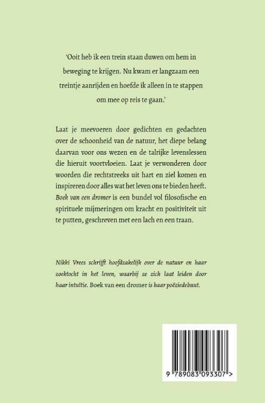 Achterkant van Boek van een dromer