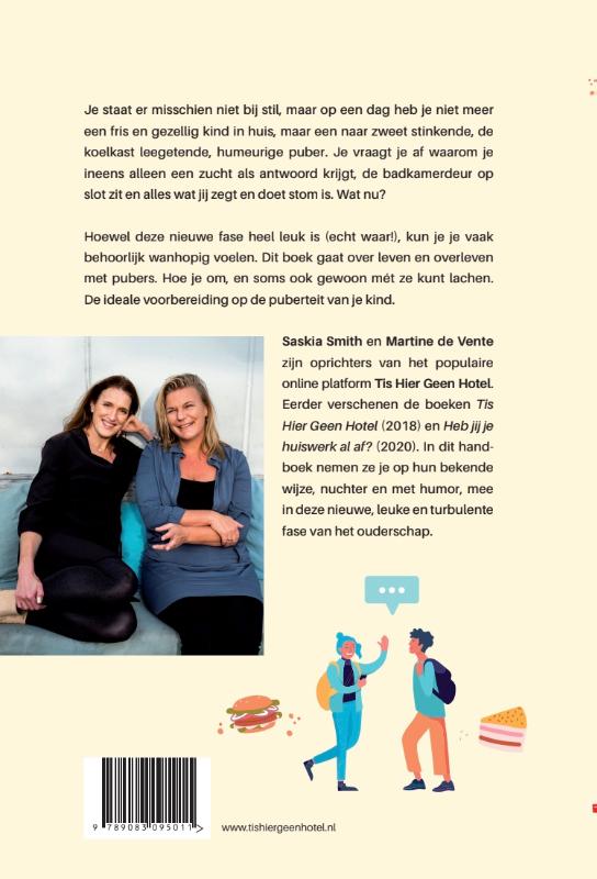 Achterkant van Handboek voor beginnende puberouders