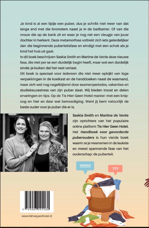 Achterkant van Handboek voor gevorderde puberouders