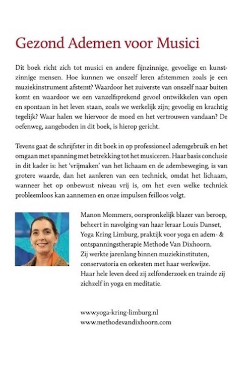 Achterkant van Gezond ademen voor musici, tweede druk