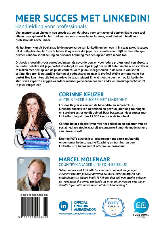 Achterkant van Meer succes met LinkedIn!