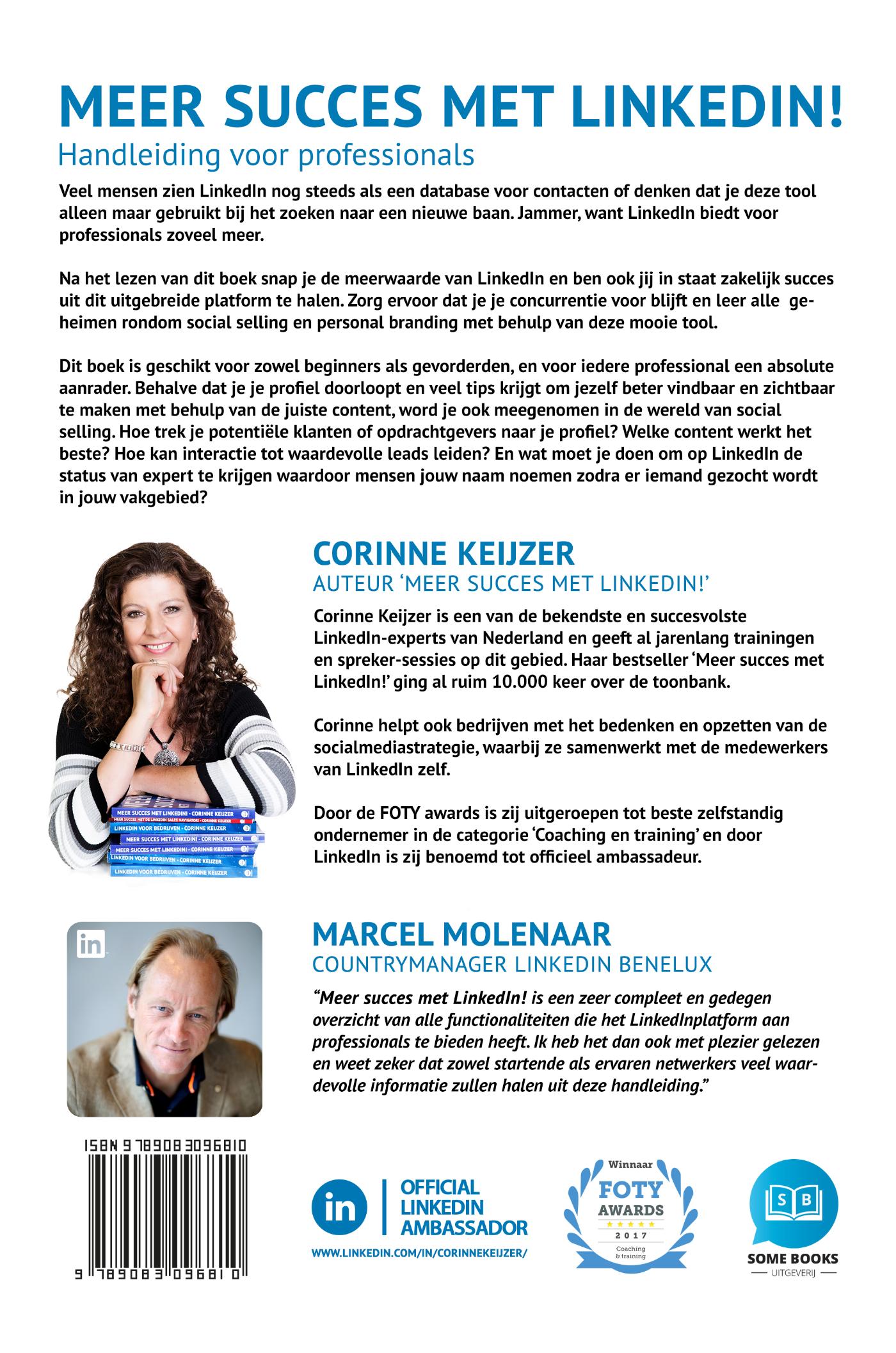 Achterkant van Meer succes met LinkedIn!