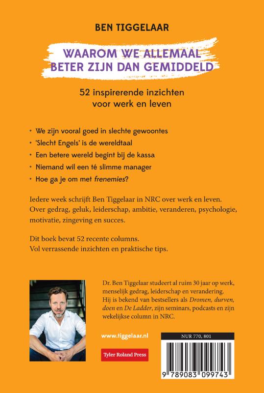 Achterkant van Waarom we allemaal beter zijn dan gemiddeld